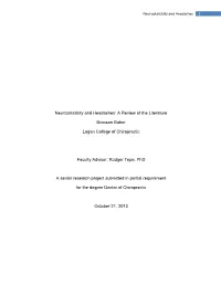 Neuroplasticity and Headaches: a Review of the Literature
