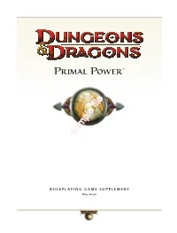 Primal Power™ Sample File