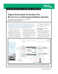 Signal Generation & Analysis