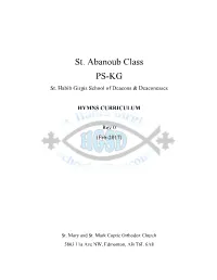 St. Abanoub Class PS-KG St