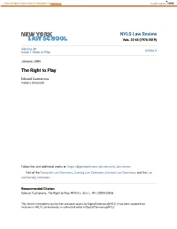 The Right to Play