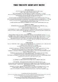 The Trusty Servant Menu