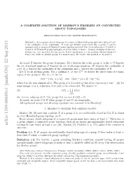 A Complete Solution of Markov's Problem on Connected Group Topologies