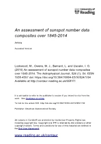 An Assessment of Sunspot Number Data Composites Over 1845-2014