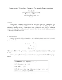 Description of Generalized Continued Fractions by Finite Automata