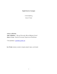 Digital Emotion Contagion