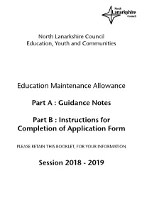 Education Maintenance Allowance Part A