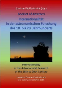 Gudrun Wolfschmidt (Hg.) Booklet of Abstracts