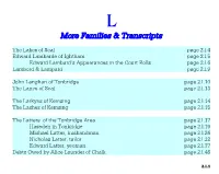 More Families and Transcripts