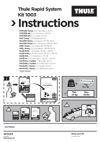 Thule Rapid System Kit 1003