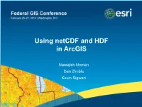 Using Netcdf and HDF in Arcgis