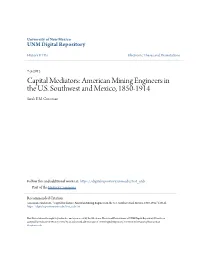 American Mining Engineers in the US Southwest and Mexico, 1850-1914