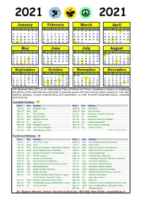 Calendar 2021