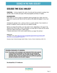 Geologic Timeline
