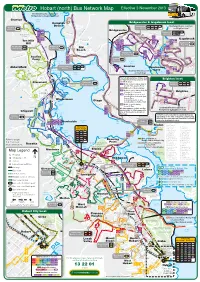 Hobart (North) Bus Network Map Effective 3 November 2013