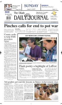 Pinches Calls for End to Pot War by KATIE MINTZ End to the War on Marijuana and Regulation and Taxation of Marijuana
