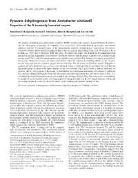 Pyruvate Dehydrogenase from Azotobacter Vinelandii Properties of the N-Terminally Truncated Enzyme