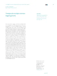 Therapies for Multiple Sclerosis Targeting B Cells 89