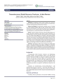 Transolecranon Distal Humerus Fractures: a Mini Review