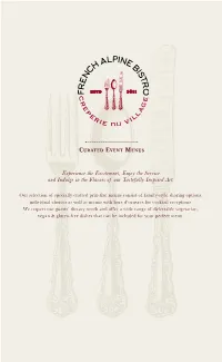 Curated Event Menus