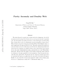 Parity Anomaly and Duality