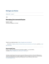 Remedying Environmental Racism