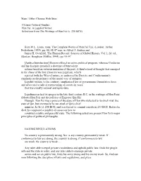 Selections from the Writings of Han Fei (C