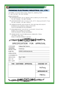 Specification for Approval