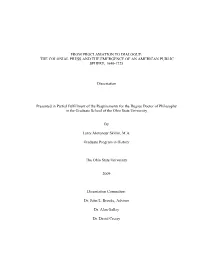 View on the Rise of the Public Sphere in the Early Modern Atlantic World…………………………………………………………