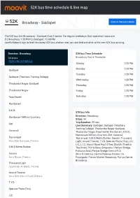 52K Bus Time Schedule & Line Route