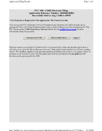 FCC MB - CDBS Electronic Filing Application Reference Number: 20080801BBH Successfully Filed at Aug 1 2008 6:48PM