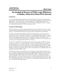 Logic Efficiency in Stratix, Virtex-II & Virtex-II Pro Devices.Pdf