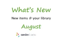New Items @ Your Library August