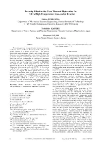 Porosity Effect in the Core Thermal Hydraulics for Ultra High Temperature Gas-Cooled Reactor