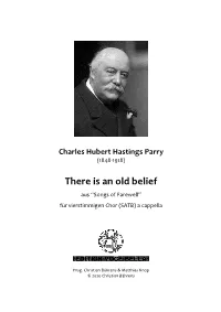 There Is an Old Belief