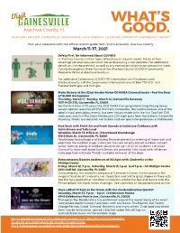 Whats Good Events Guide March 11-17 2021 Gainesville And