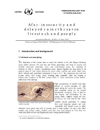 Afar: Insecurity and Delayed Rains Threaten Livestock and People