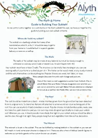 Alyth Sukkah Building Guide
