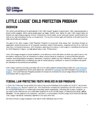 Child Protection Program and Policy Should Be Reviewed with Participants Annually