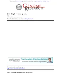 Decoding the Human Genome
