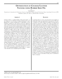 Optimization of Chamois Leather Tanning Using