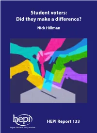 Student Voters: Did They Make a Difference?