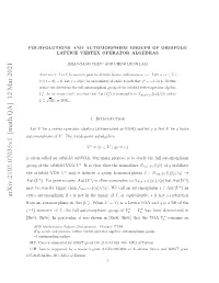 Arxiv:2103.07035V1 [Math.QA] 12 Mar 2021 H Riodvoa Orbifold the 0-15M01-0 M3o Taiwan