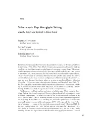 Disharmony in Maya Hieroglyphic Writing