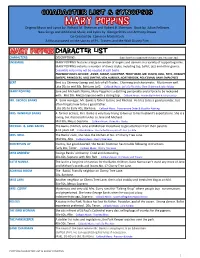 Mary Poppins Characters and Synopsis.Pdf