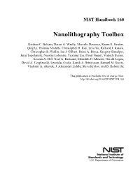 Nanolithography Toolbox