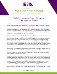 The Role of Emergency Nurses in Emergency Preparedness and Response