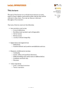 This Lecture: Lec2p1, ORF363/COS323