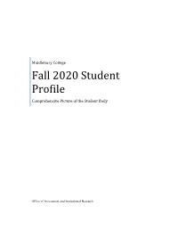 Fall 2020 Student Profile