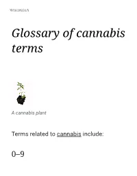 Glossary of Cannabis Terms